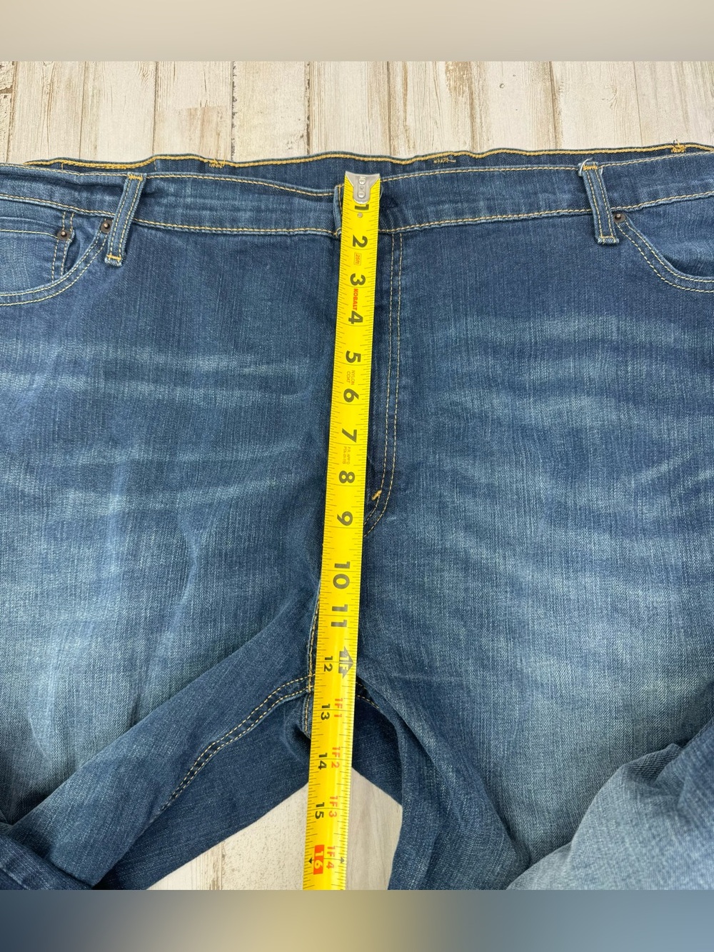 Levis 541 Jeans Womens 52x23 Blue Straight Wide Leg Casual Denim - Picture 7 of 11